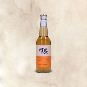 Organic Fruit Soda Why Not Peach&Ginger garrafa 330 ml