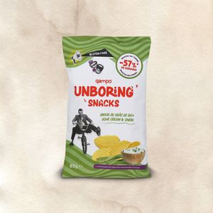 Unboring Snacks Qampo Sour Cream & Onion emb. 85 g
