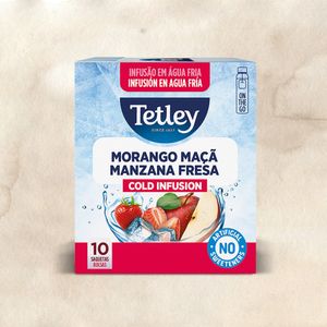Infusão Tetley Cold Morango Maçã emb. 10 saquetas