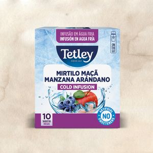 Infusão Tetley Cold Mirtilo e Maçã emb. 10 saquetas
